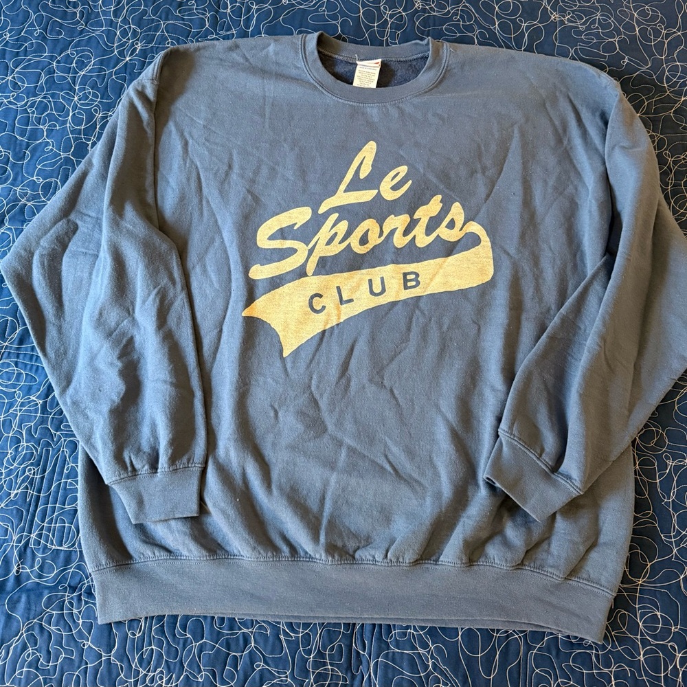 Junk Food Clothing light Blue Crewneck Sweater- XL- Le Sport Club- New